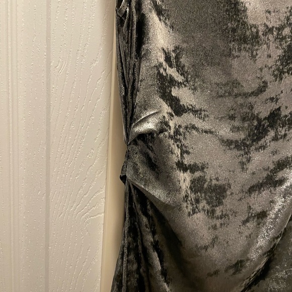 Brochu Walker silver trey draped waist dress size small - Picture 3 of 10